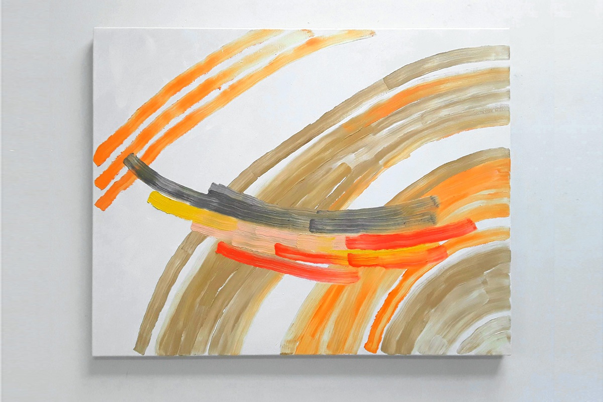 Ulrich Wellmann, Das Lachen der Malerei, 2020 Ölfarbe auf Leinwand, 90 x 115 cm