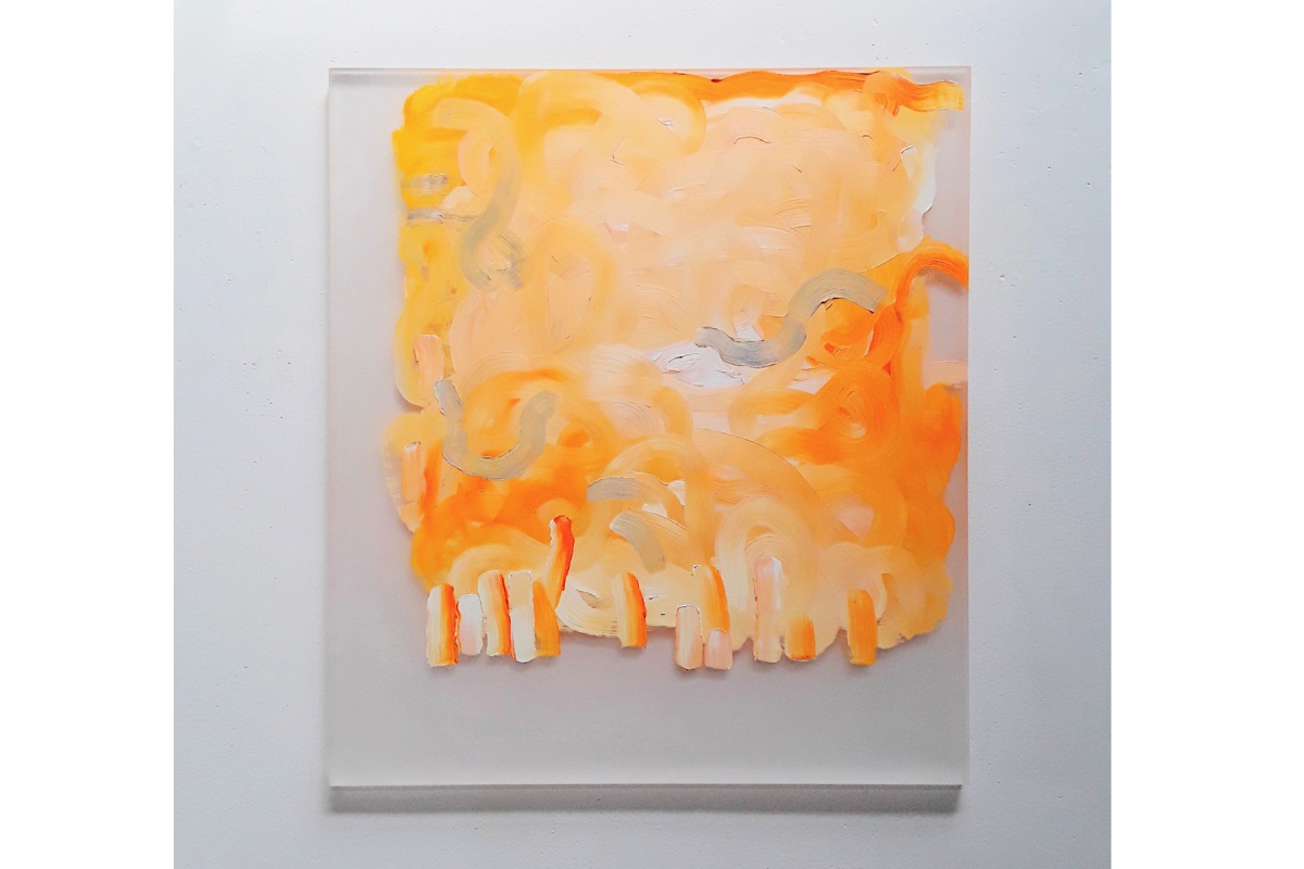 Ulrich Wellmann, 2017, Ölfarbe auf Plexiglas, 86 x 76 cm