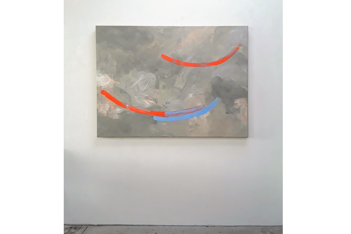 Ulrich Wellmann, Das Lachen der Malerei, 2020, Ölfarbe auf Leinwand, 110 x 150 cm
