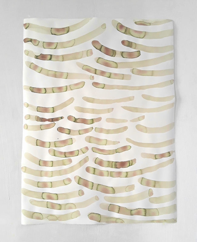 Das Lachen der MalereiUlrich Wellmann, 2023, Wasserfarbe, Papier, 56 x 76 cm